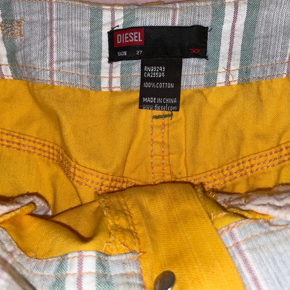 Y2K Yellow Diesel Mini Skirt - Picture 5 of 6